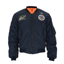 CAZADORA BOMBER IMMORTAL PARCHES MARINO