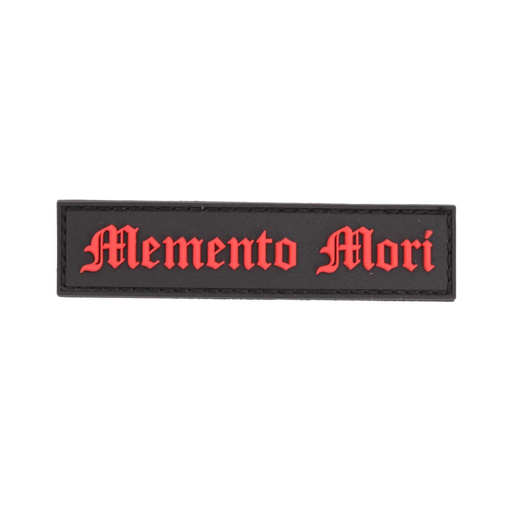 PARCHE IMMORTAL PVC 3D TIRA MEMENTO MORI NEGRO-ROJO