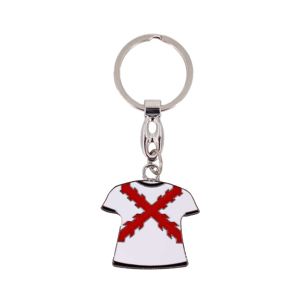 LLAVERO BORGOÑA CAMISETA BLANCO-ROJO