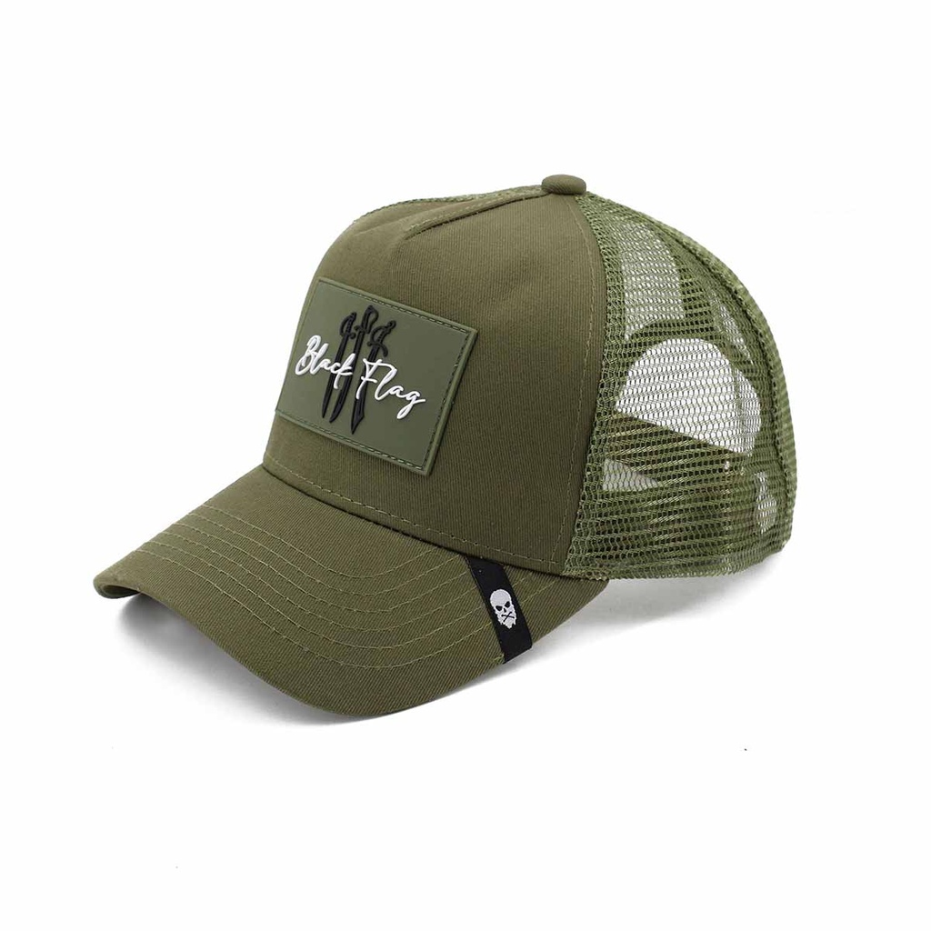GORRA CORSO REJILLA  BLACK FLAG  VERDE