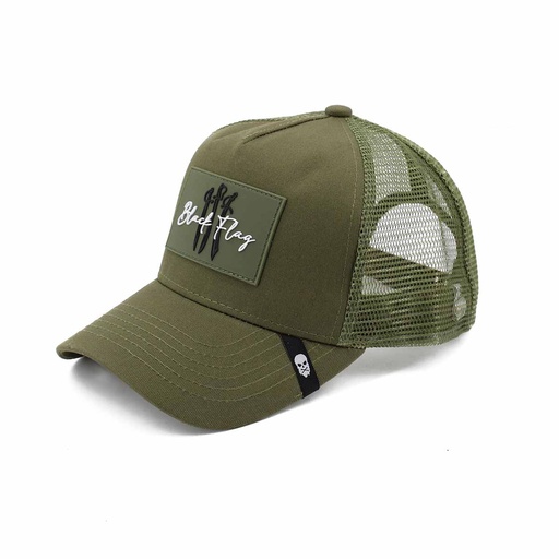 [CRS-200121-OD] GORRA CORSO REJILLA  BLACK FLAG  VERDE