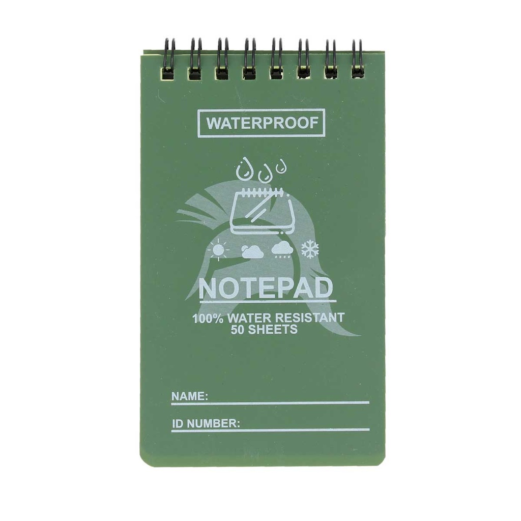LIBRETA WATERPROOF IMMORTAL 12 X 8 CM VERDE