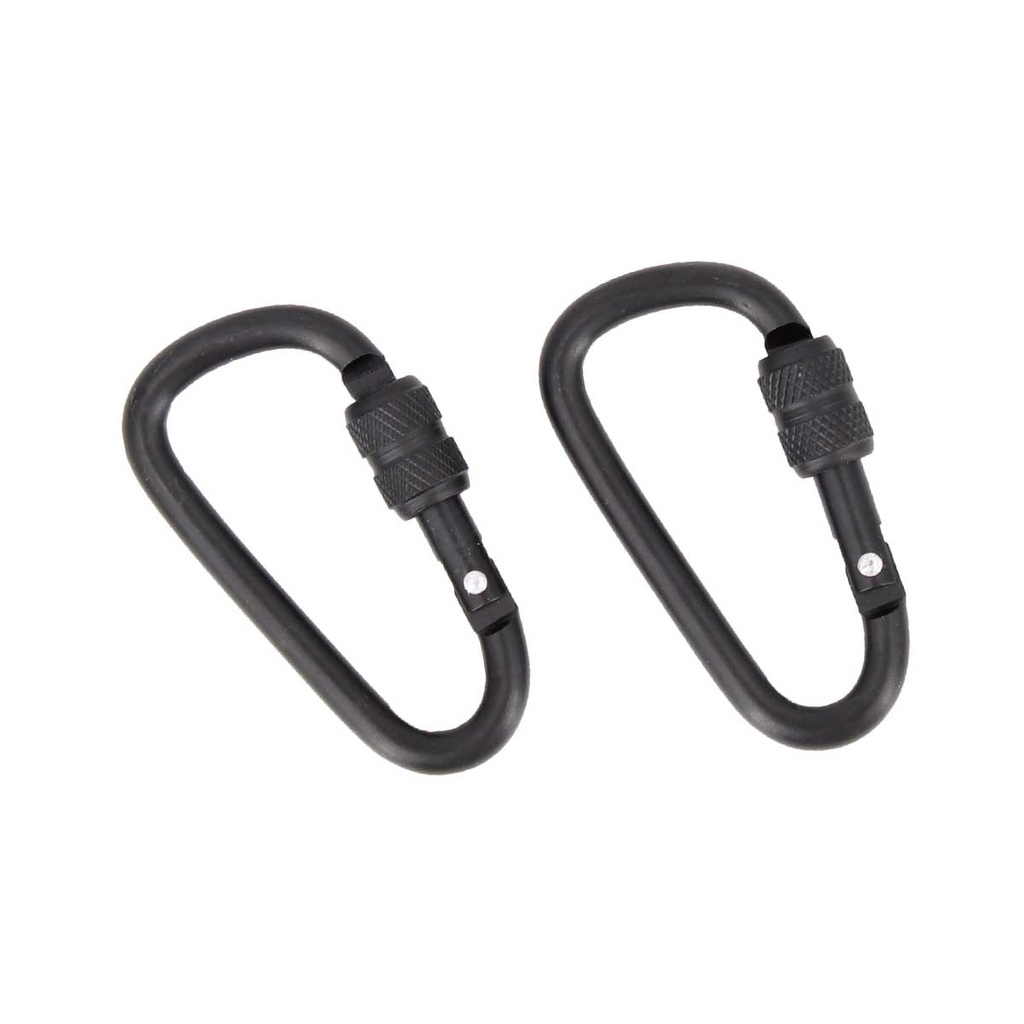 MOSQUETON IMMORTAL C/SEGURO 2PCS 6CM NEGRO