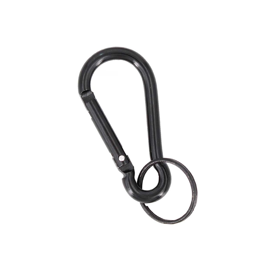 MOSQUETON IMMORTAL ALUMINIO C/LLAVERO 6CM NEGRO