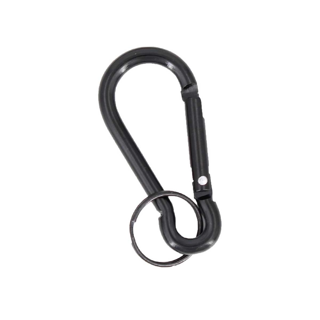 MOSQUETON IMMORTAL ALUMINIO C/LLAVERO 7CM NEGRO