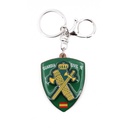 LLAVERO GUARDIA CIVIL ESPADA RELIEVE VERDE-DORADO