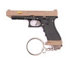 LLAVERO PISTOLA G34 7,5 CM TAN-NEGRA