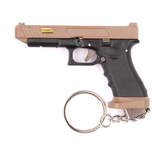 [BH-1511] LLAVERO PISTOLA G34 7,5 CM TAN-NEGRA