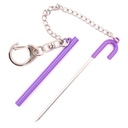 LLAVERO BASTON OPC 9 CM MORADO