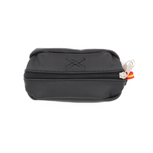 [069-BORGOÑA] MONEDERO BORGOÑA PIEL PEQ. DOBLE CREMALLERA NEGRO