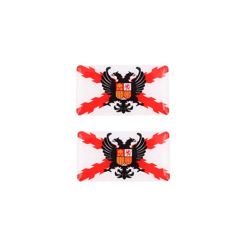[130230-BOR-AGUILA] PEGATINA ABULTADA PEQ. 2PCS BORGOÑA AGUILA BLANCA