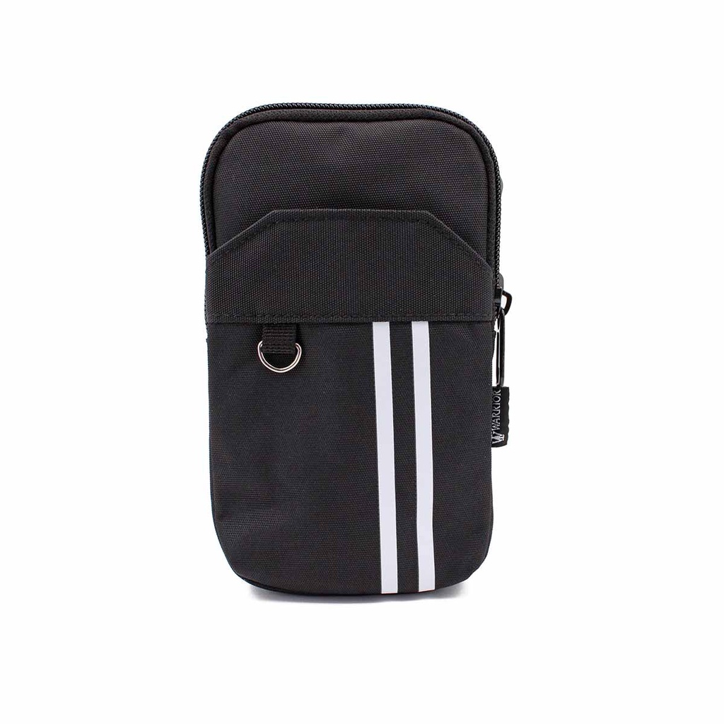 BOLSO IMMORTAL 2 RAYAS BOLSILLO MOVIL DELANTERO NEGRO