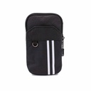 BOLSO IMMORTAL 2 RAYAS BOLSILLO MOVIL DELANTERO NEGRO