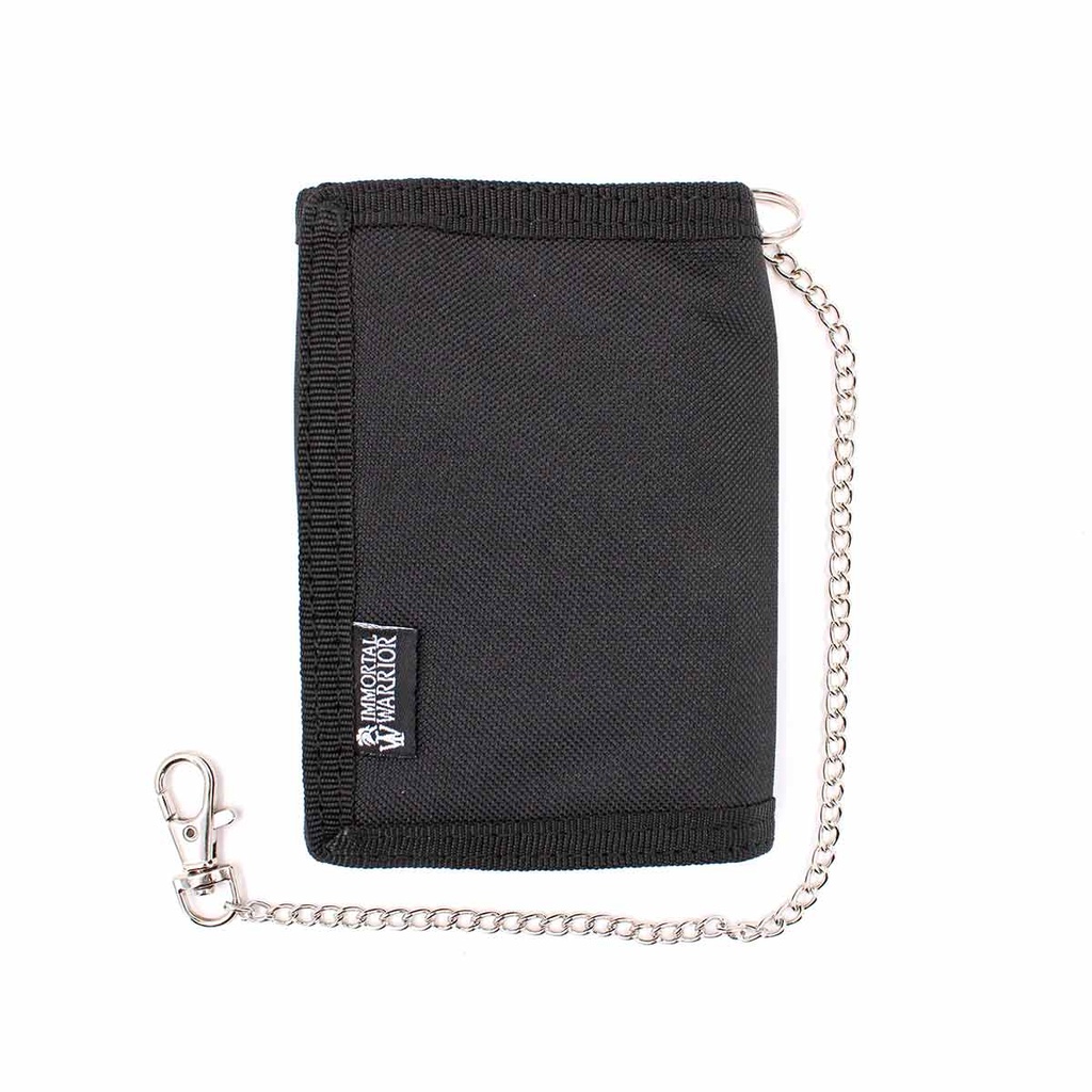 CARTERA IMMORTAL NYLON C/CADENA NEGRA