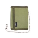 CARTERA IMMORTAL NYLON C/CADENA VERDE