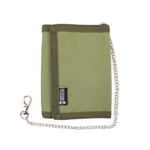 [IW-70201-OD] CARTERA IMMORTAL NYLON C/CADENA VERDE