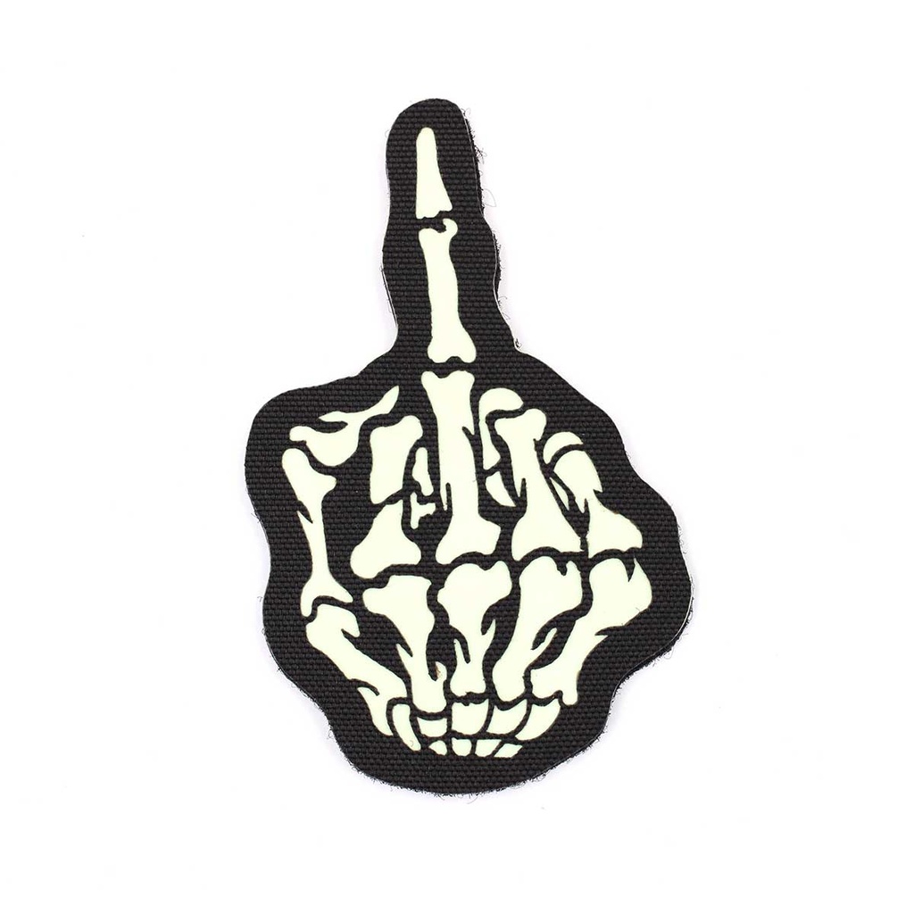 PARCHE IMMORTAL  DEDO CALAVERA FLUORESCENTE