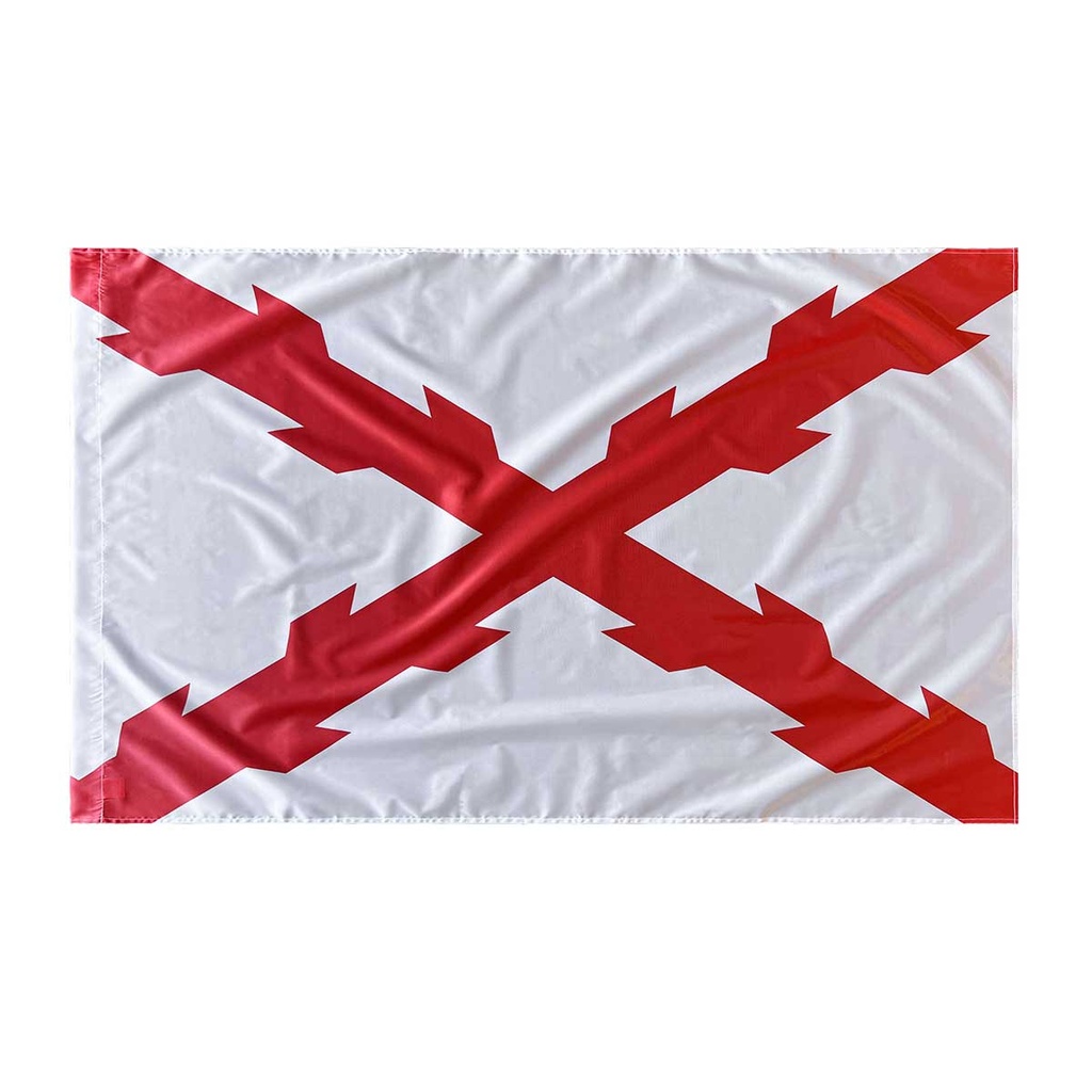 BANDERA IMMORTAL BORGOÑA RASO 150 X 90 BLANCA/ROJA