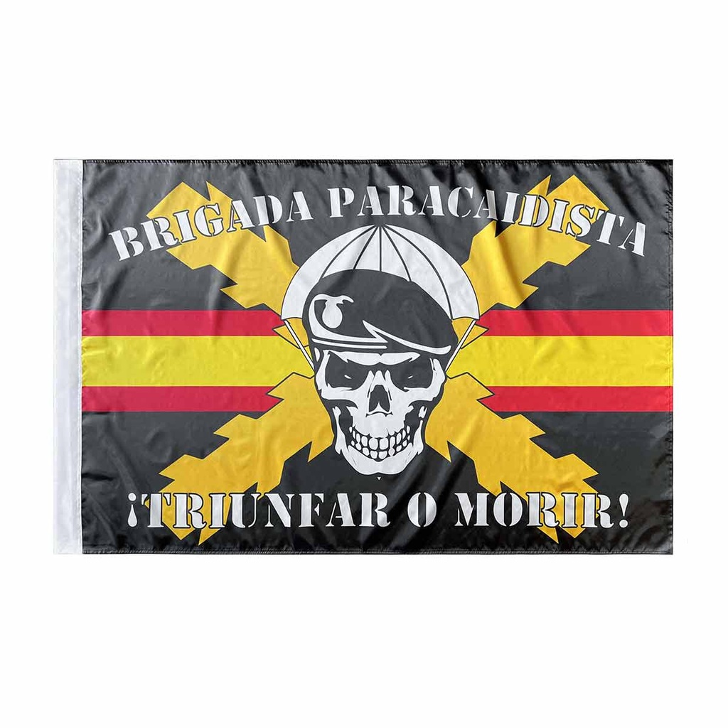 BANDERA BRIPAC CALAVERA IMMORTAL RASO 150 X 90 NEGRA