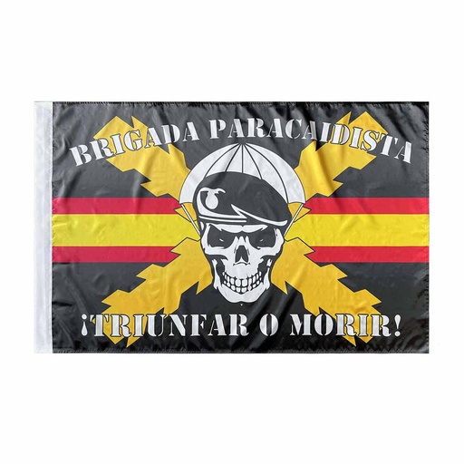 [IW-70352-BK] BANDERA BRIPAC CALAVERA IMMORTAL RASO 150 X 90 NEGRA