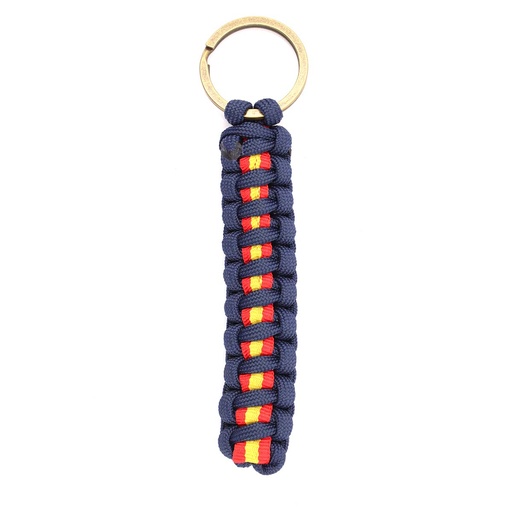 [IW-0308-NVBL] LLAVERO PARACORD IMMORTAL BANDERA ESPAÑA MARINO