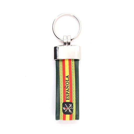 [IW-0312-OD] LLAVERO ESPAÑA IMMORTAL PIEL LEGION VERDE