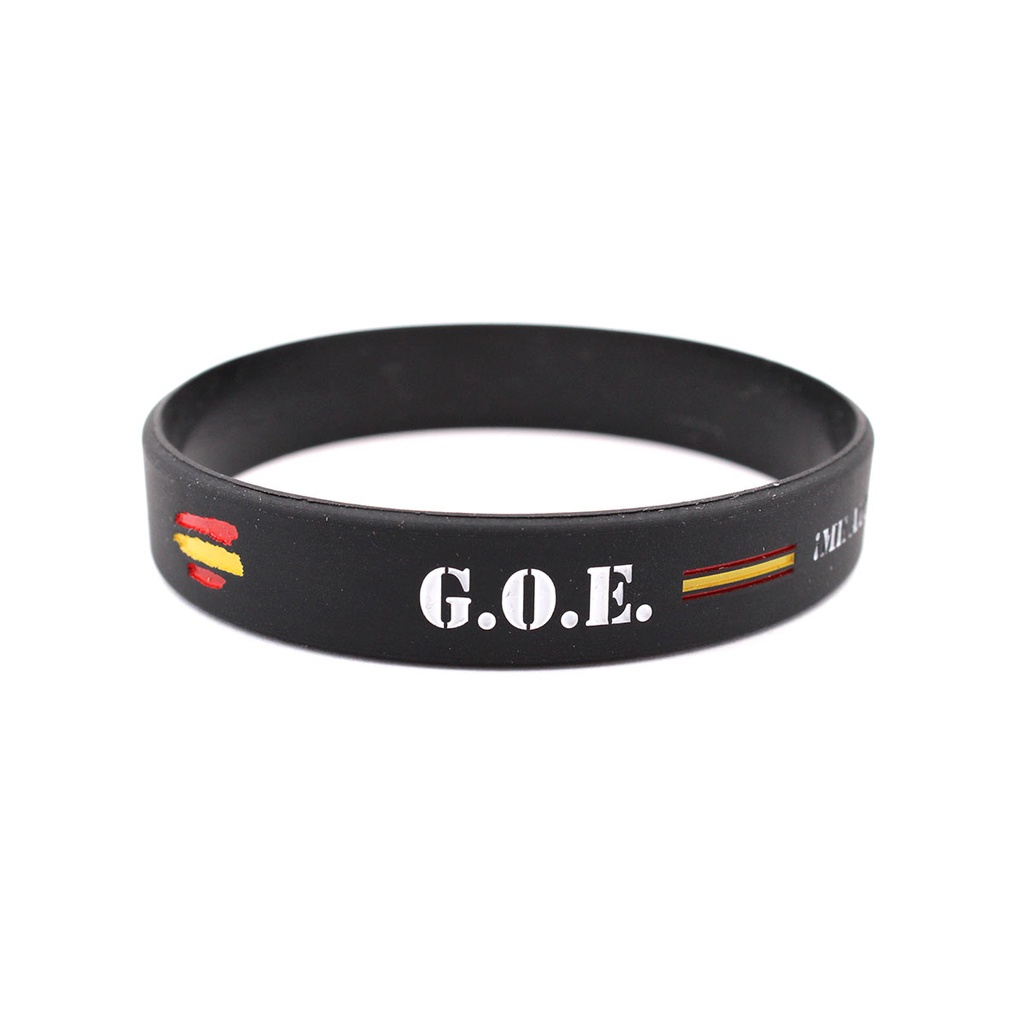 PULSERA IMMORTAL PVC G.O.E NEGRA