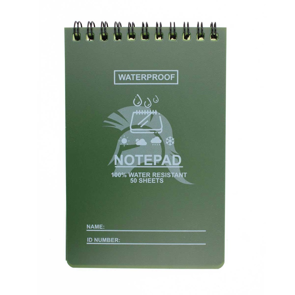 LIBRETA WATERPROOF IMMORTAL 15 X 10 CM VERDE