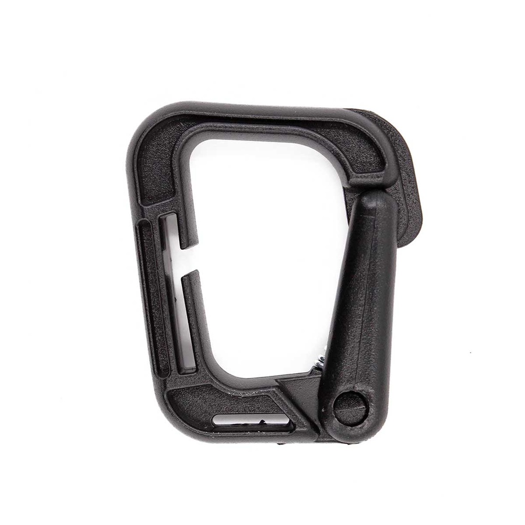 MOSQUETON IMMORTAL PVC CUADRADO 58 X 49 MM NEGRO