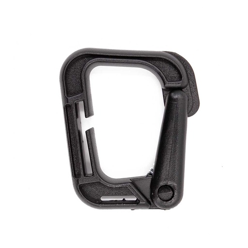 [IW-0223-BK] MOSQUETON IMMORTAL PVC CUADRADO 58 X 49 MM NEGRO