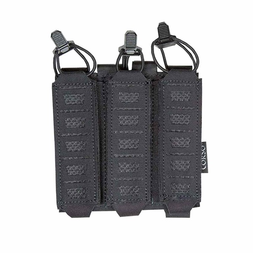 [CRS-042113-BK] POUCH CORSO CARGADOR MP5/MP7 TRIPLE DAGGER LASER NEGRO