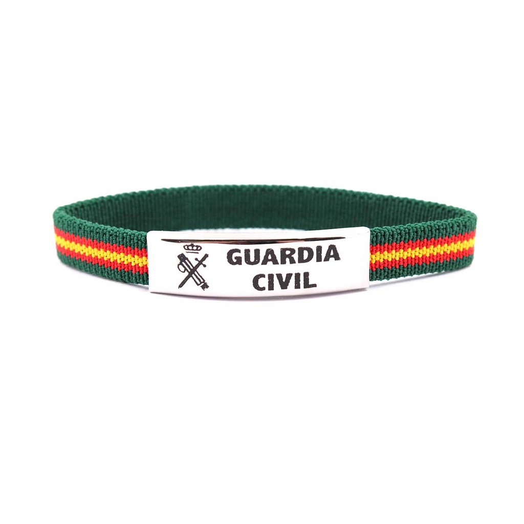 PULSERA ESPAÑA ELASTICA CENTRO METALICO GUARDIA CIVIL