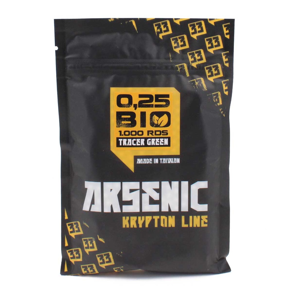 BOLAS ARSENIC KRYPTON BIO TRAZADORA 0.25G 1000RDS VERDE