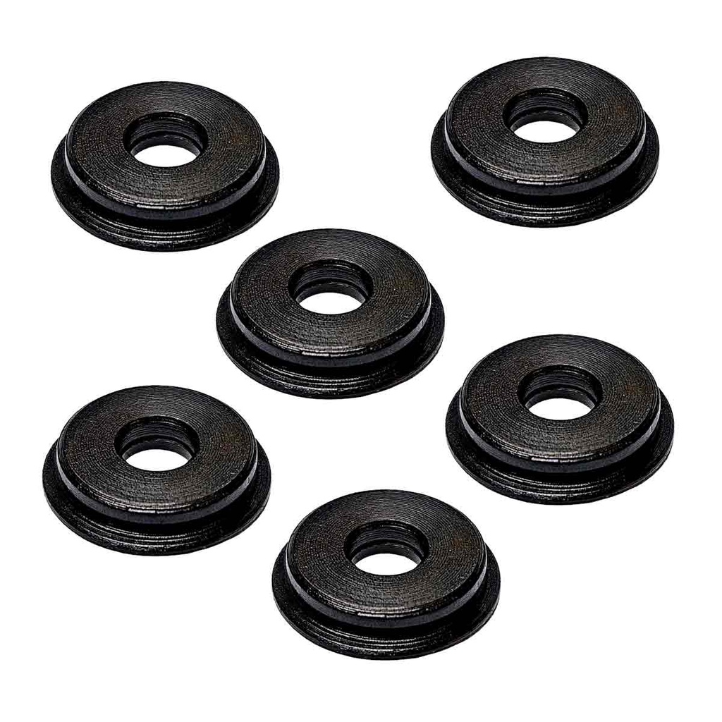 CASQUILLOS METALICOS FPS PERFIL BAJO  8MM 6PCS NEGROS