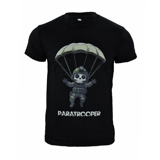 [IW-110112-S] CAMISETA IMMORTAL PARATROOPER NEGRA (S)