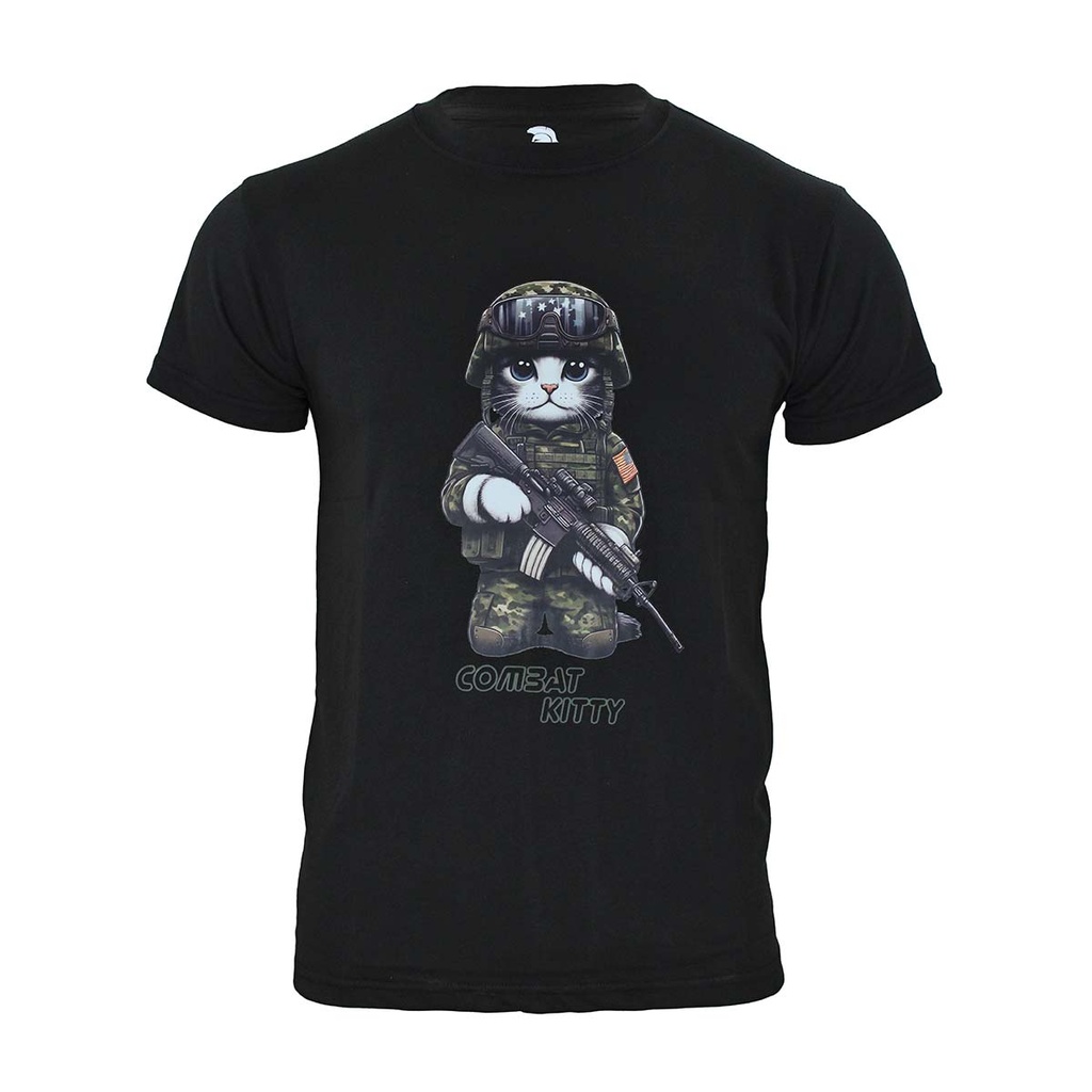 CAMISETA IMMORTAL COMBAT KITTY NEGRA