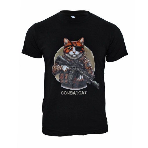 [IW-110116-S] CAMISETA IMMORTAL COMBATCAT NEGRA (S)