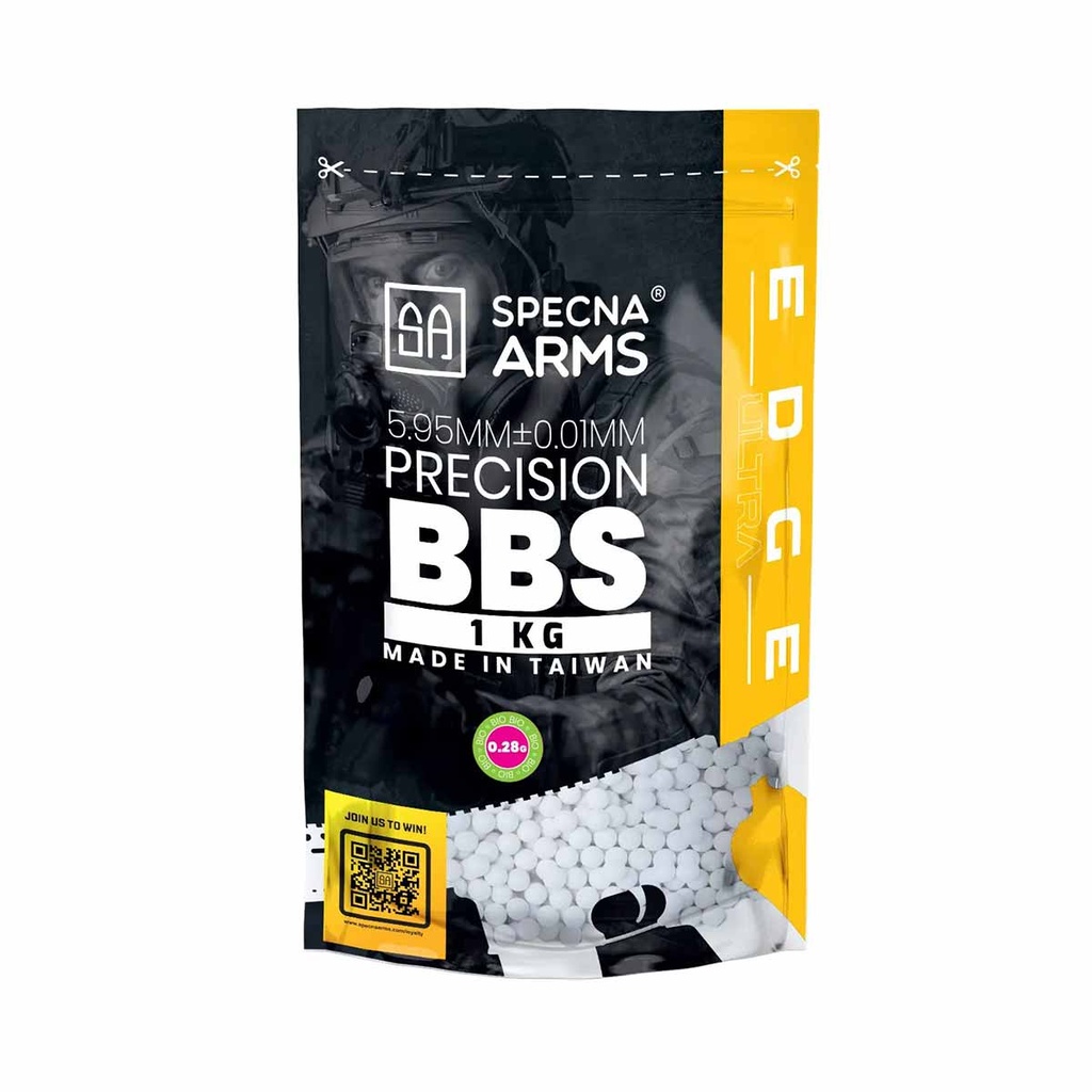 BOLAS SPECNA ARMS EDGE ULTRA BIO 0.28G PRECISION 1KG BLANCA