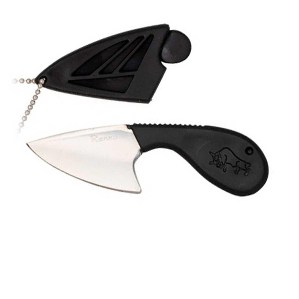 CUCHILLO MINI RENNO MOLLE C/FUNDA RIGIDA NEGRO