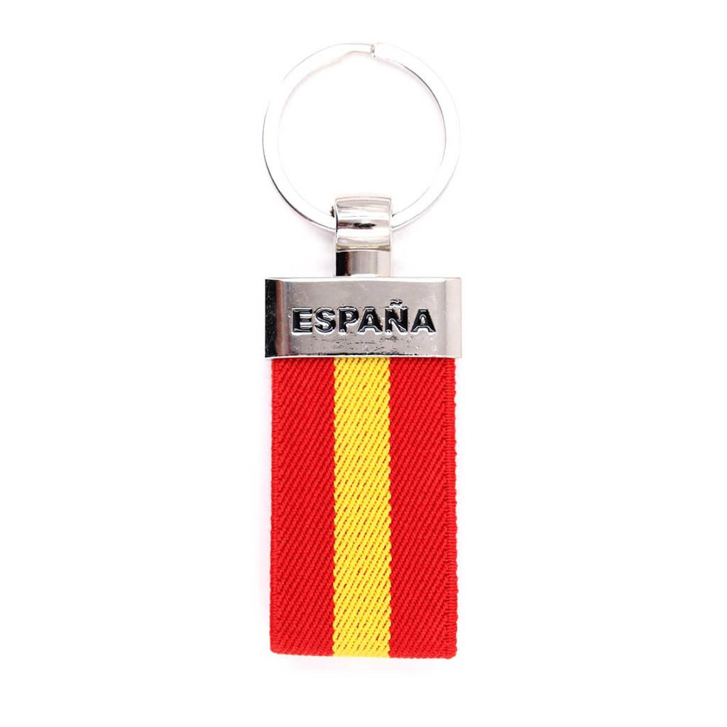 LLAVERO ESPAÑA ELASTICO ARRIBA METALICO CONSTITUCION