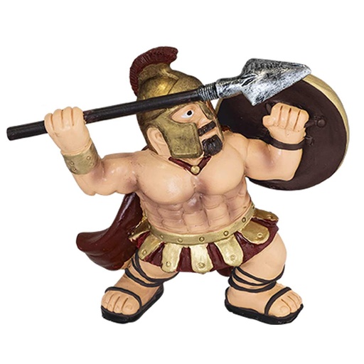[39770] FIGURA GUERRERO GRIEGO TOLE 10 LANZA 10.5 CM