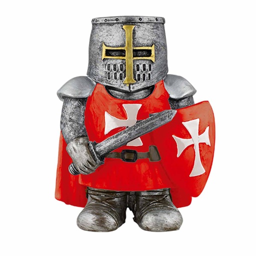 [39808] FIGURA TEMPLARIA RESINA MGT 10 CM ROJA