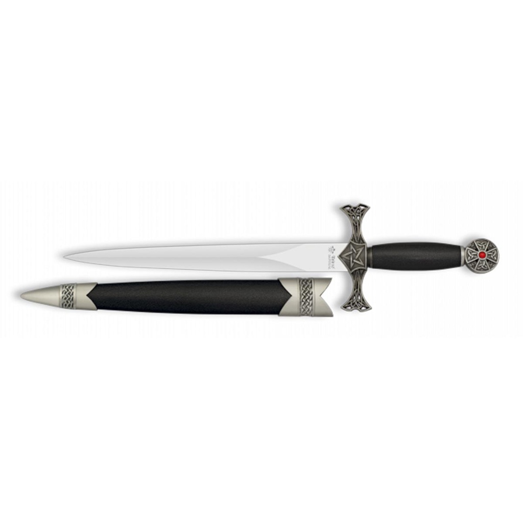 DAGA TOLE 10 PUÑO REDONDO 23 CM PLATA-NEGRA