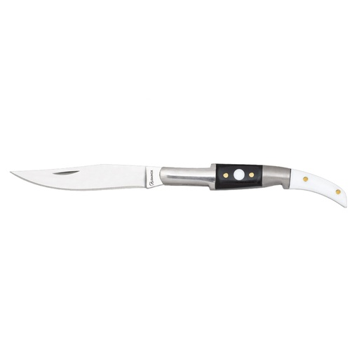 [01760] NAVAJA ARABE ABS 00 6.8 CM NEGRA-BLANCA