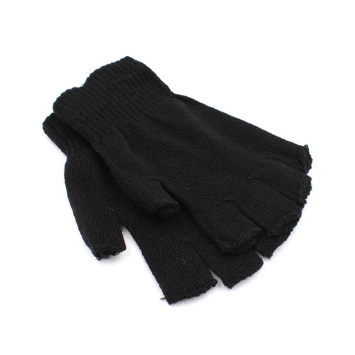 [150126-BK] GUANTE ACRILICO THERMAL DEDOS CORTADOS NEGRO