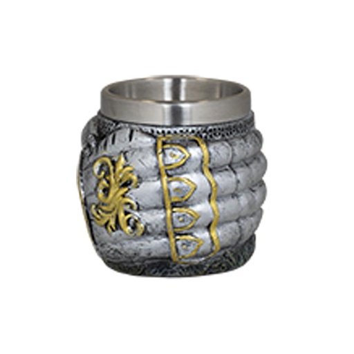 [39744] VASO CHUPITO RESINA ARMADURA GRIS