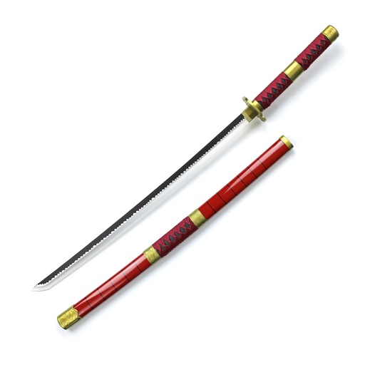 [BH-3102] KATANA MADERA BAMBU C/LED 3102 OPC 102CM ROJA