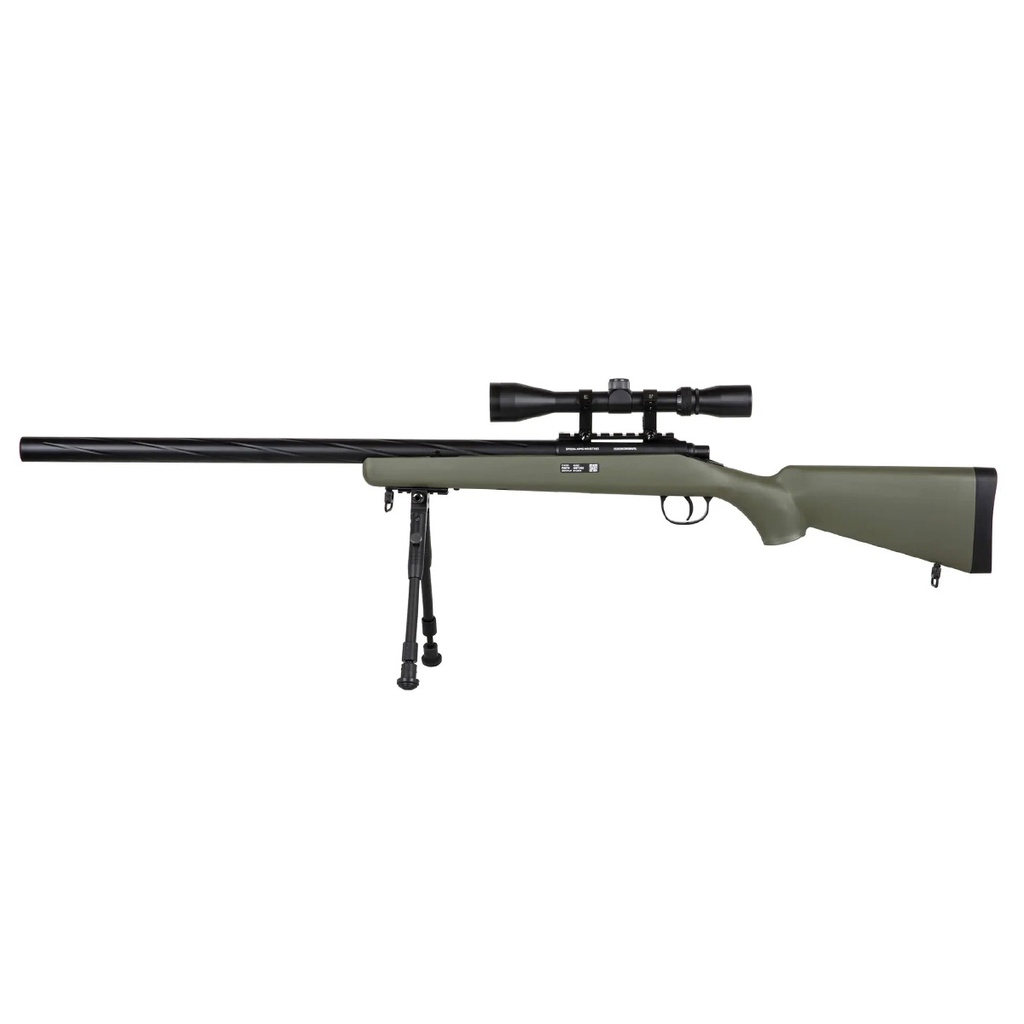 FUSIL SPECNA ARMS SA-S12 EDGE VSR-10 C/ VISOR Y BIPODE VERDE