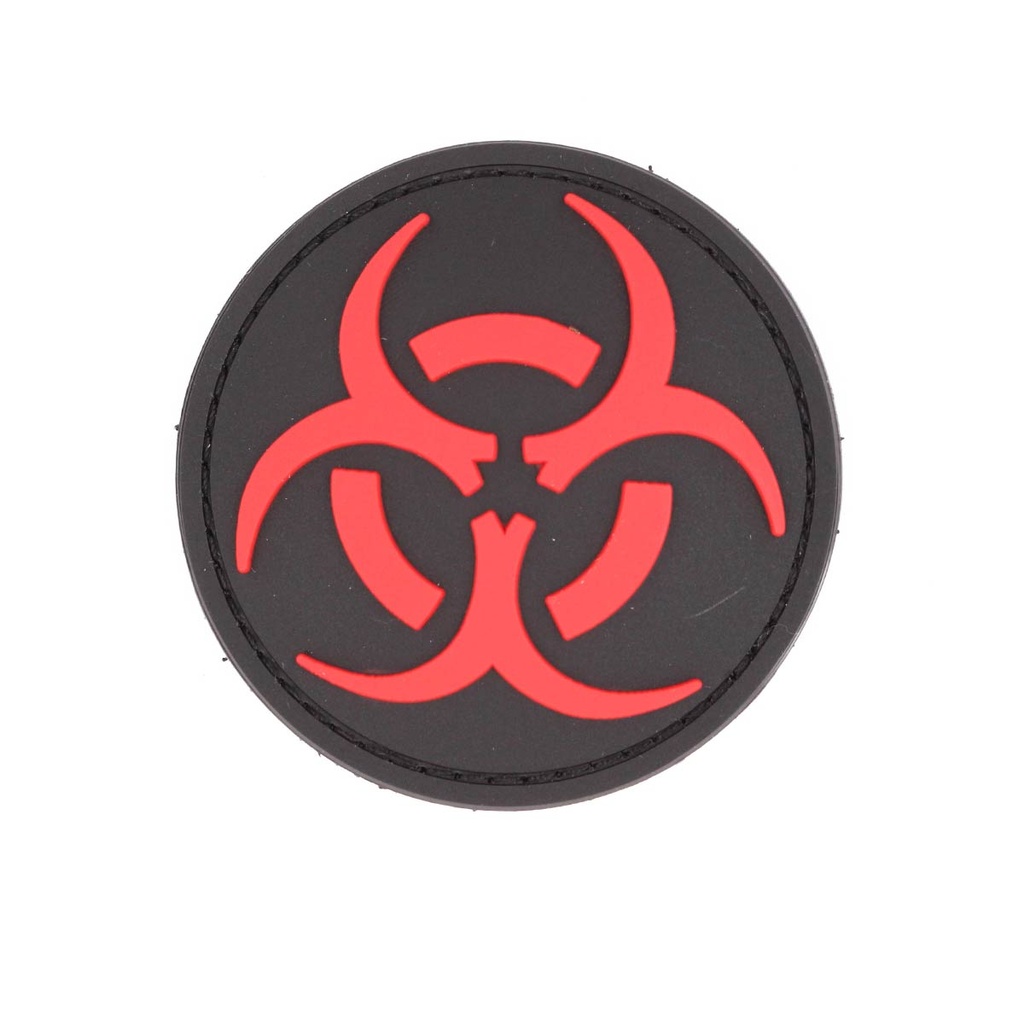 PARCHE IMMORTAL PVC BIOHAZARD NEGRO-ROJO