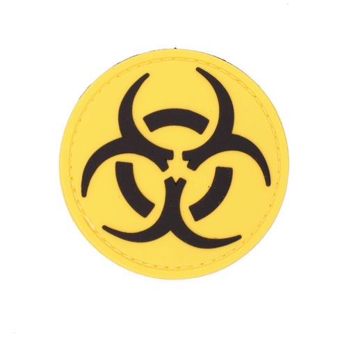 [IW-08431-YW/BK] PARCHE IMMORTAL PVC BIOHAZARD AMARILLO-NEGRO